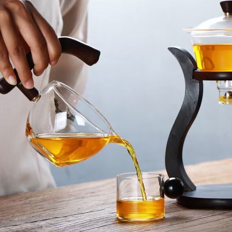 Automatic Teapot Semi Maker Kungfu Tea Set Magnetic Rotating Heat-Resistant Teapot cup