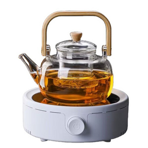 Wholesales high clear borosilicate glass teapot and 110V cooker electric ceramic stove