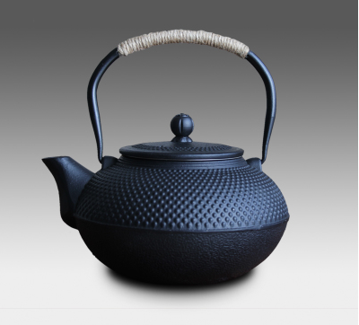 Chinese traditional cast iron teapot black color 1200 ml