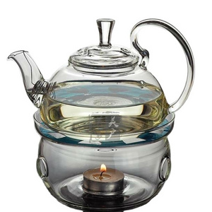 Glass Teapot 600ml,tea sets,teapot with filter and warmer