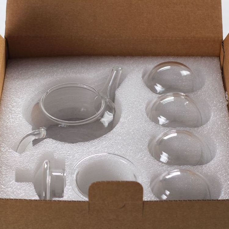 Hot sale Heat resistant small glass teapot + 4 glass cups