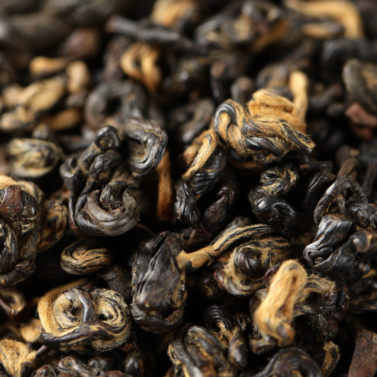 Rich taste Chinese healthy black tea Yunnan black tea Yunnan snail Dian hong cha