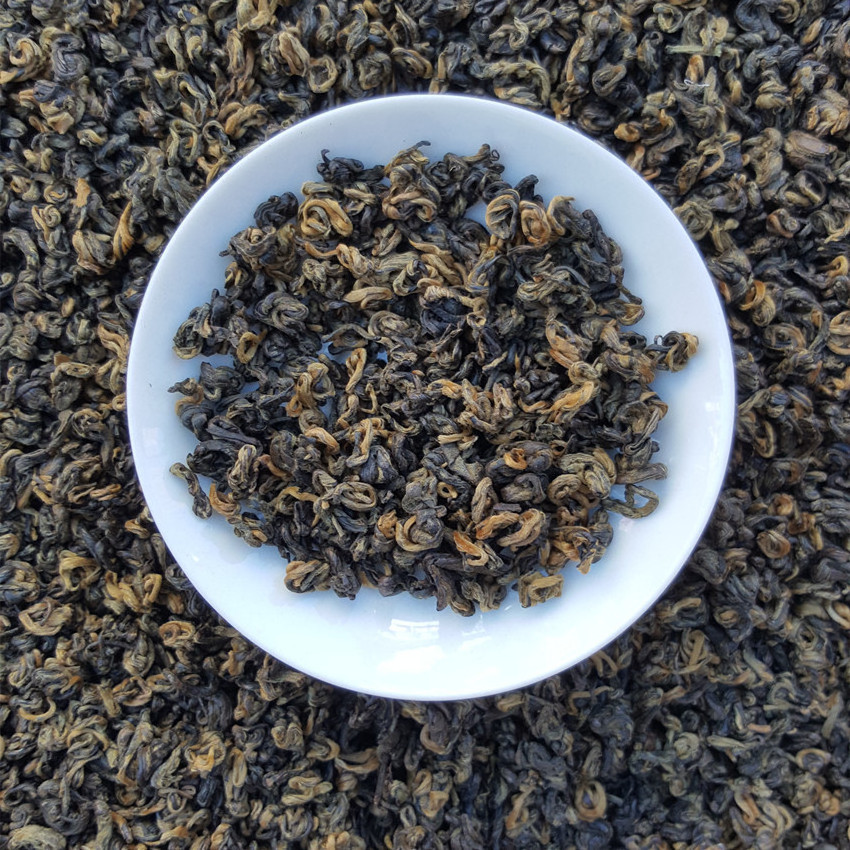 Rich taste Chinese healthy black tea Yunnan black tea Yunnan snail Dian hong cha