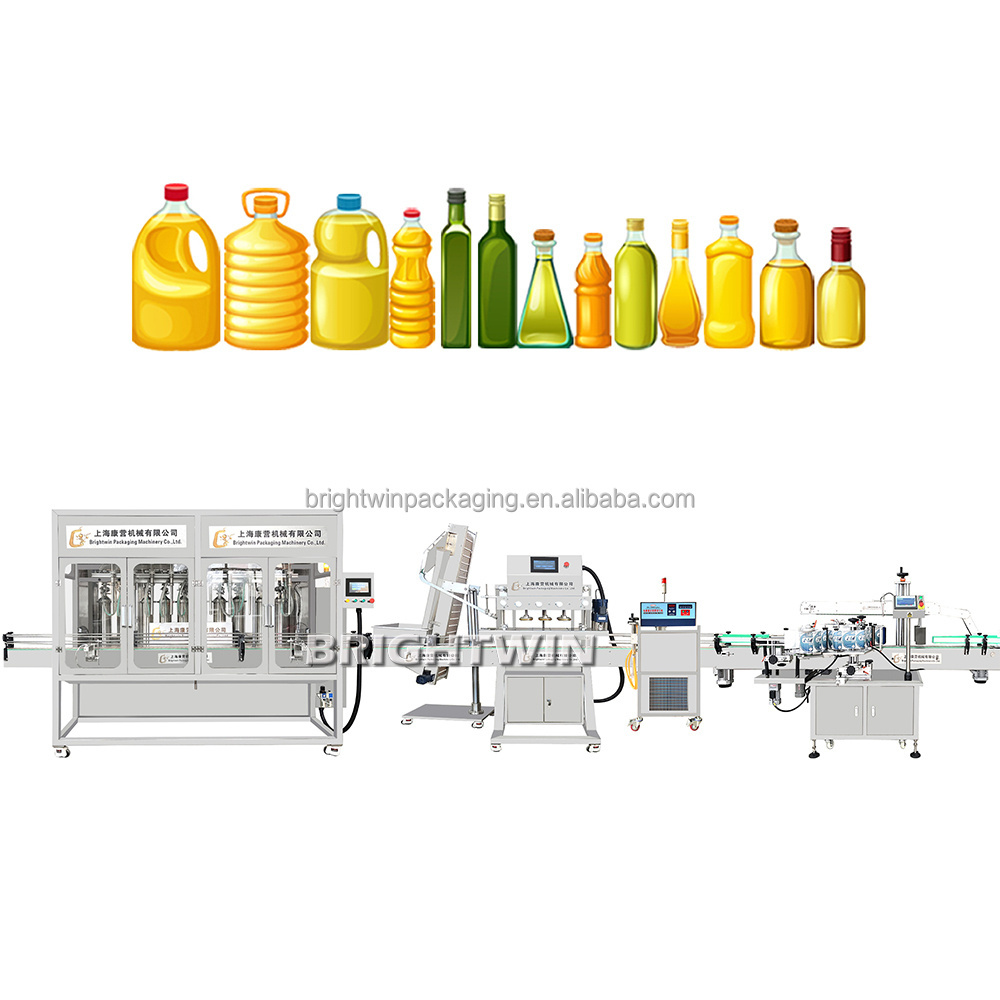 oil production line for olive oil bottling cooking edible oil filling machine