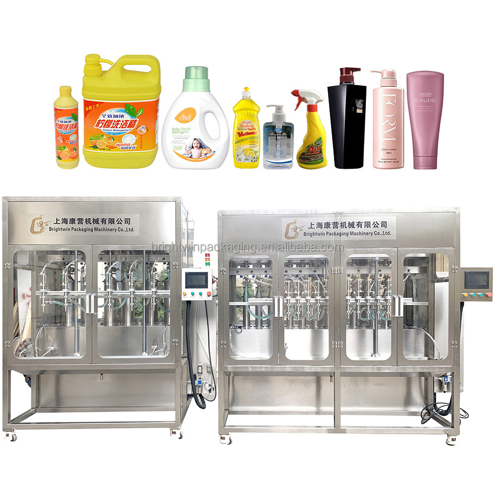 Factory price automatic dish washing liquid/dish soap bottle filling capping machine