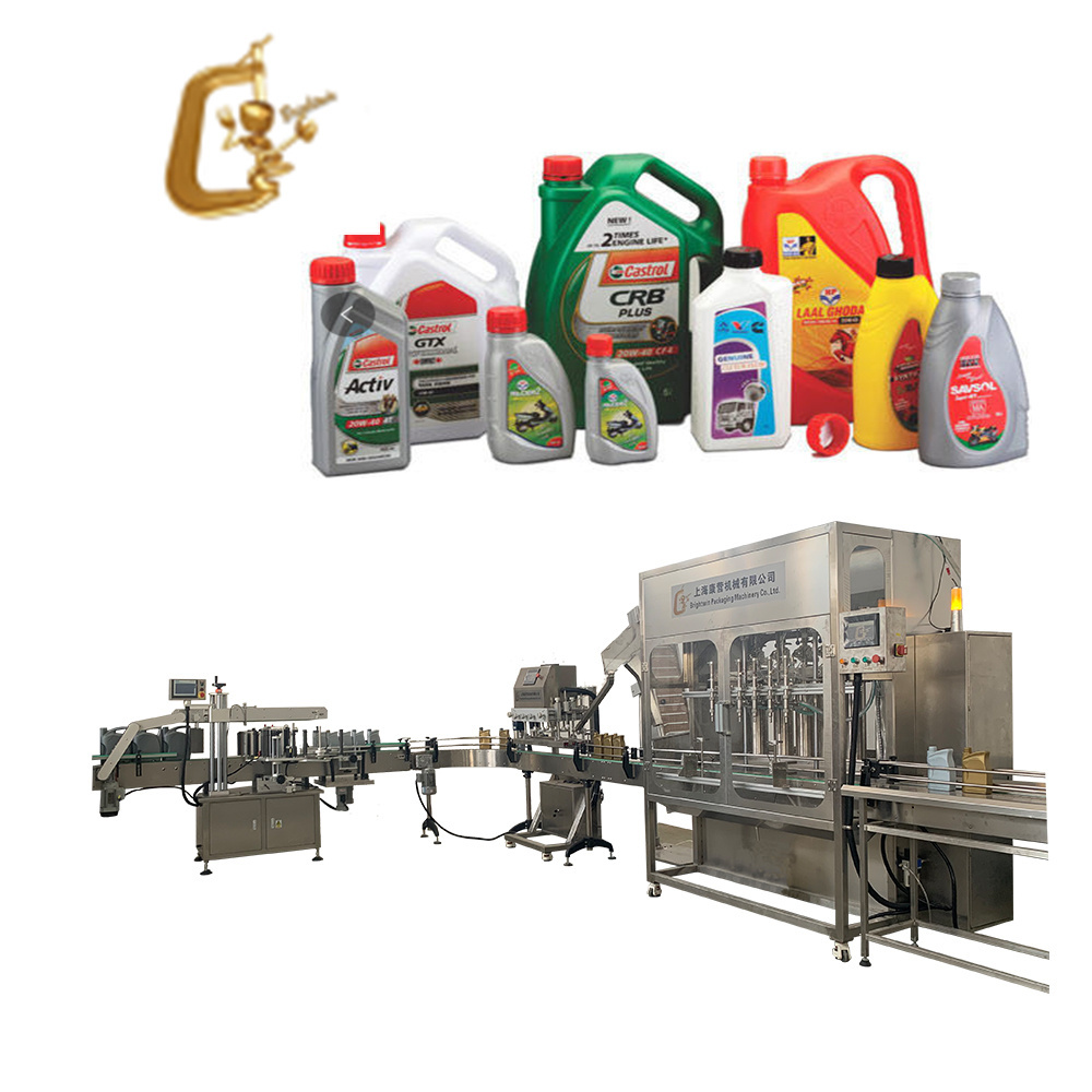 Brightwin factory directly supply automatic lubricant oil brake oil filling machine capping machine labeling machine with video