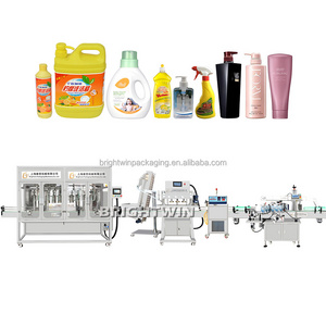 Factory price automatic dish washing liquid/dish soap bottle filling capping machine