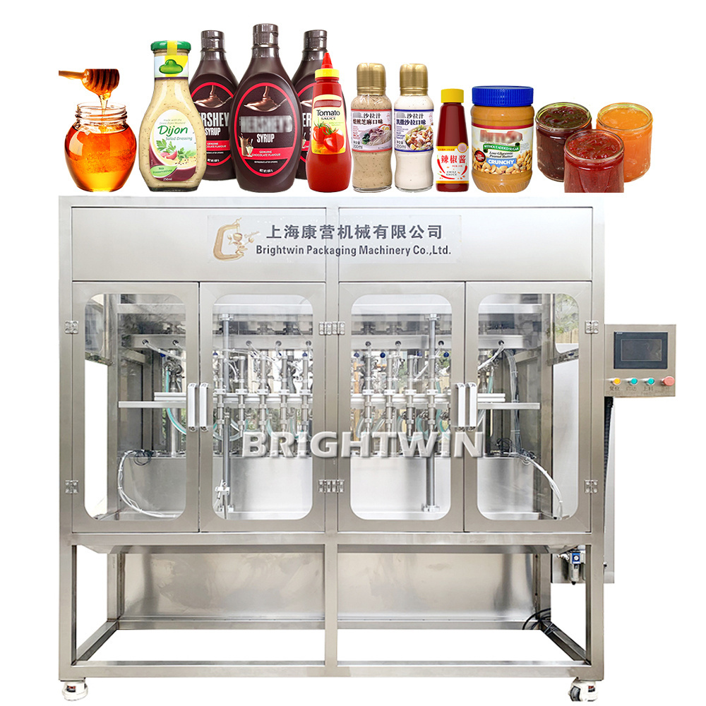 Brightwin factory directly supply paste mayonnaise sauce honey margarine filling machine keg filling machine