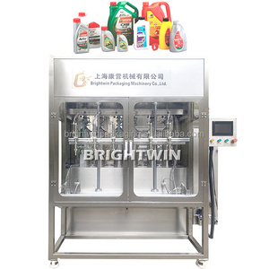 Brightwin factory directly supply automatic lube oil motor oil filling machine capping machine labeling machine with video