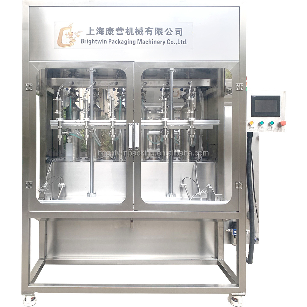 Brightwin china edible oil weighing filling machine/china plastic bottle oil filler/cooking oil filler equipment with video