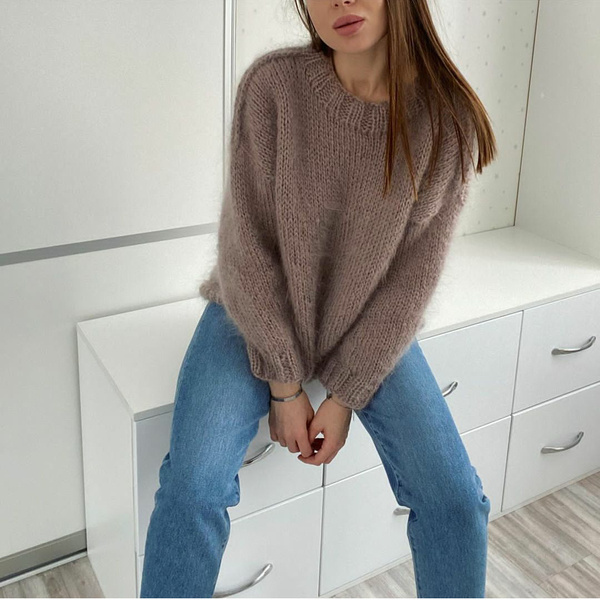 Warm sweater knitted cashmere outlet