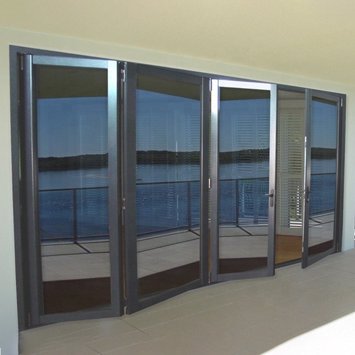 Bulk bifold doors aluminium folding patio exterior aluminum bi folding glass door accordion doors