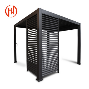 Hot Sale motorized waterproof pergola opening louver roof canopy spa hot tub pergola