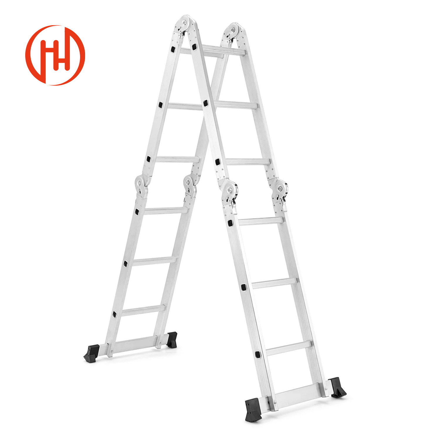 For building construction Approvable Aluminium Straight Telescopic Ladder with Spacing to Protect The Fingers