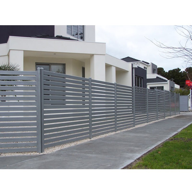 Factory price high quality modern fencing material outdoor home garden metal aluminium profile fence post privacy fences panel