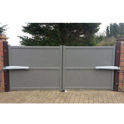 Cheap Price Modern Aluminium Fencing Trellis and Gates Composite Horizontal Slat Fence Sliding Gate