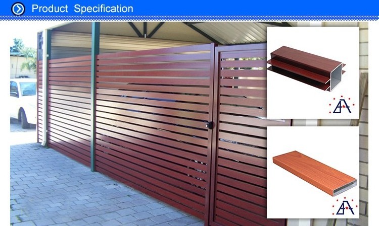 Modern Design Motorized Automatic Aluminum Driveway Gate Louver Fence Gate For Home And Garden