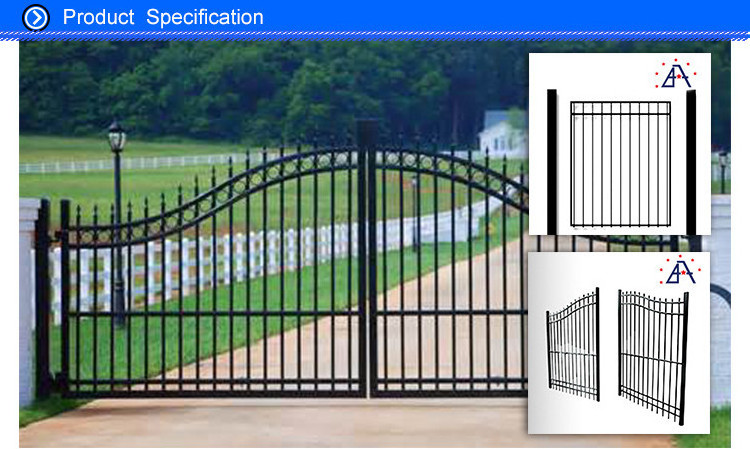 Modern Design Motorized Automatic Aluminum Driveway Gate Louver Fence Gate For Home And Garden