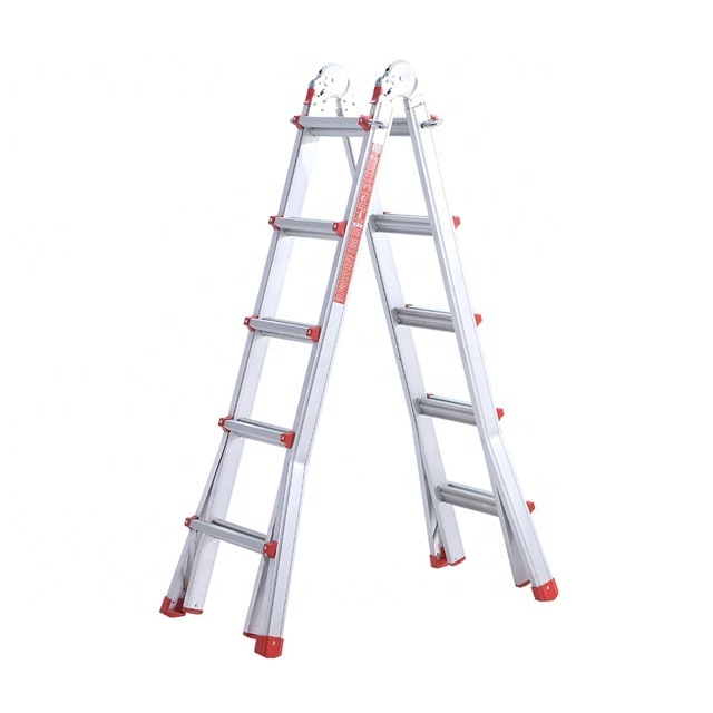 Safety Aluminium Multipurpose Ladders durable home telescopic folding step aluminum 4 section extension aluminium ladder