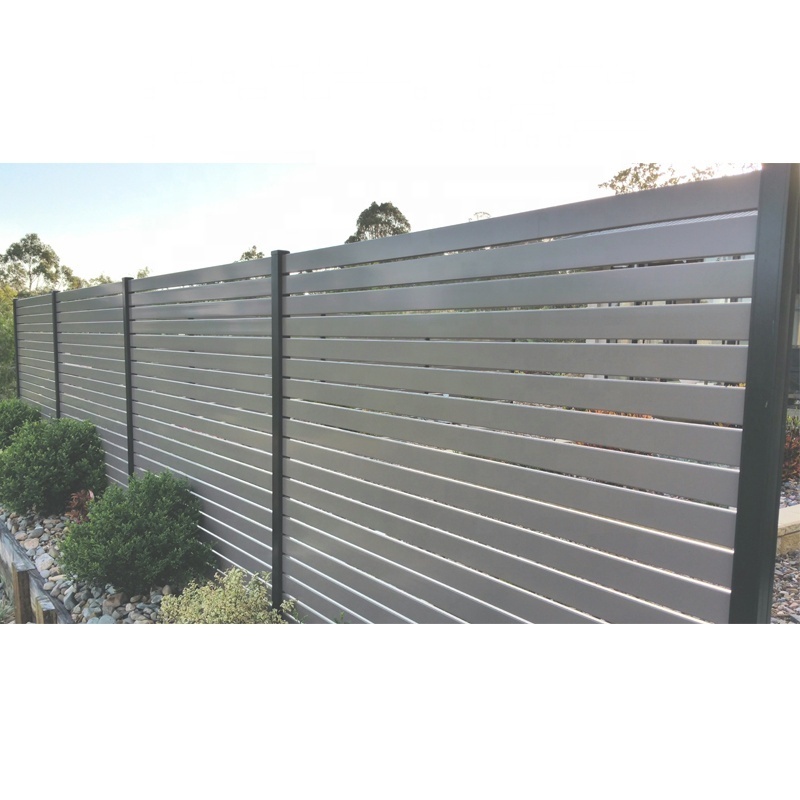 Modern Design Motorized Automatic Aluminum Driveway Gate Louver Fence Gate For Home And Garden