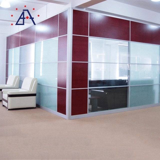 Cheap Used Removable School Office Glass Soundproof Aluminum Partition Wall Fabricate Glass Partition