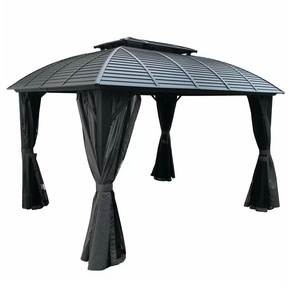 Modern garden outdoor aluminum luxury pavilion waterproof roof sunshade customizable gazebos