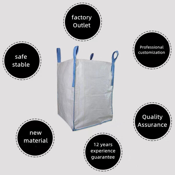 FIBC Bag Made in Vietnam  100% PP virgin resin super sacks  1 Ton Bag polypropylene antistatic Acceptable Customized