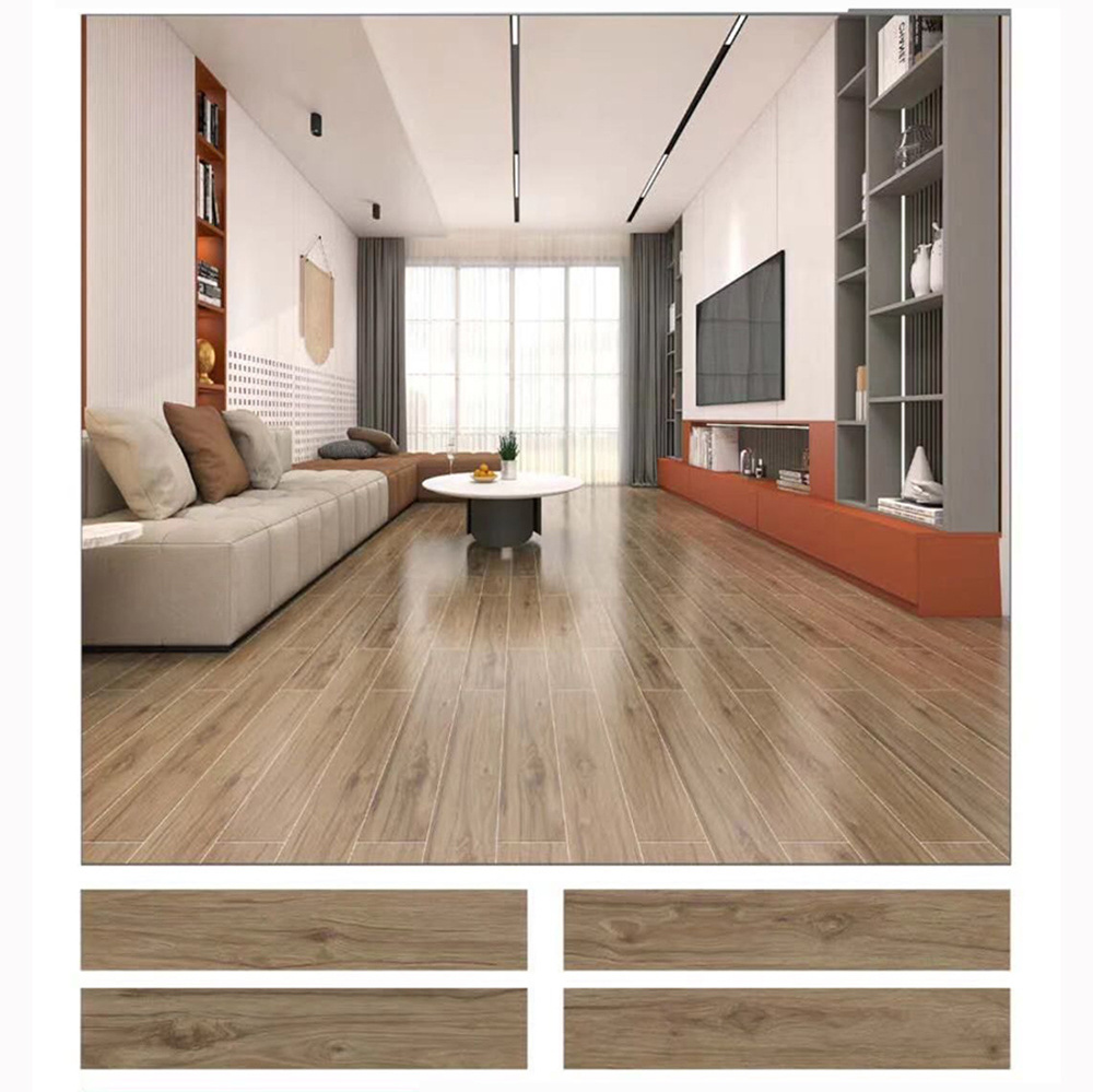 Bedroom wood grain brick 150X800 ceramic tile living room imitation solid wood floor tiles 150X900 anti slip floor tiles