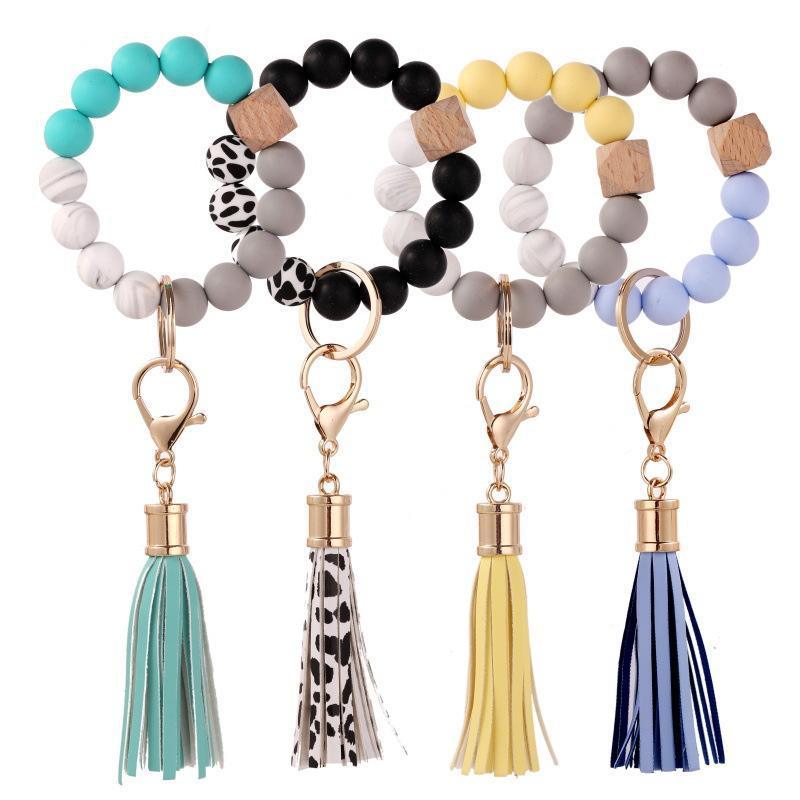 2024 Bracelet Bangle Card Holder Wallet Keychains Coin Cash Card Designer Wristlet Keychain With Tassels