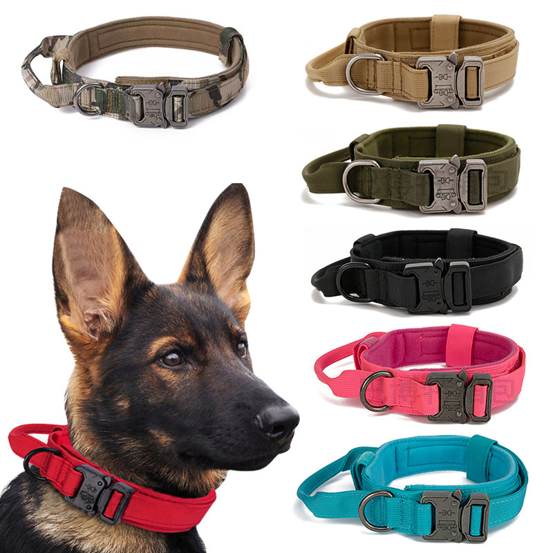 Wholesale Training Dog Collar Nylon OEM Adjustable Heavy Duty Pet Collars High Quality Tactical Dog Collar