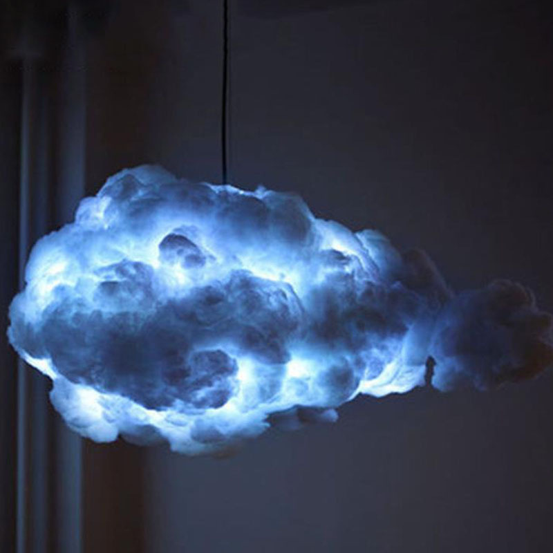 Creative White Floating Clouds Shape chandeliers ceiling Bar LED Decorative Pendant Lamp for Indoor Warm White Diy Cloud Light