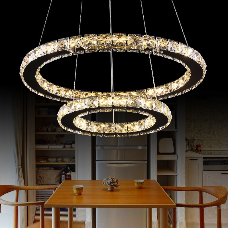 Modern Simple Upscale Ring chandeliers large contemporary modern crystal long staircase chandelier