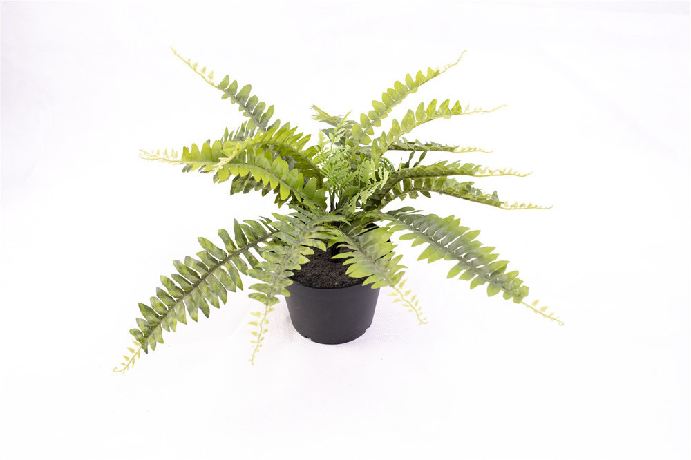 New design Garden Silk Flowers Fern Decor UV Protected Faux  Plastic Grass Artificial Green And Faux Fern Plants indoor