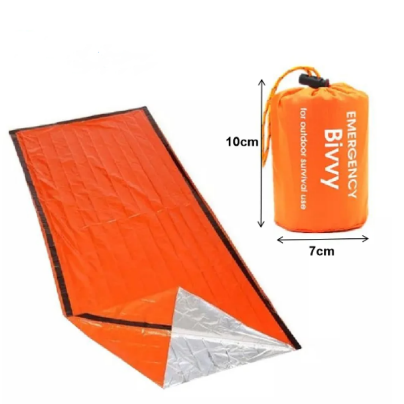 PE Emergency Sleeping Bag Survival Thermal Bivvy Sack- Use as Emergency Space Blanket Survival Gear for Outdoor