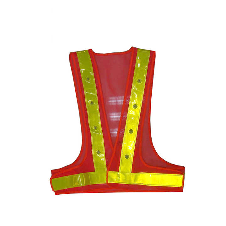 cinturon reflective High Light LED Flashing Safety Reflective Vest with 16 Led Light for women men