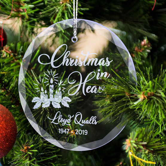 K9 personalized engraved LOGO crystal christmas decoration gift hanging christmas tree crystal ornament