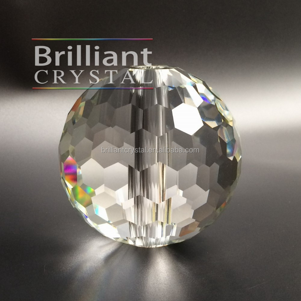 Brilliant cut crystal k9 machine cut faceted crystal ball for table lamp parts