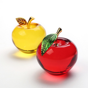 Crystal apple  table decoration  crystal paperweight