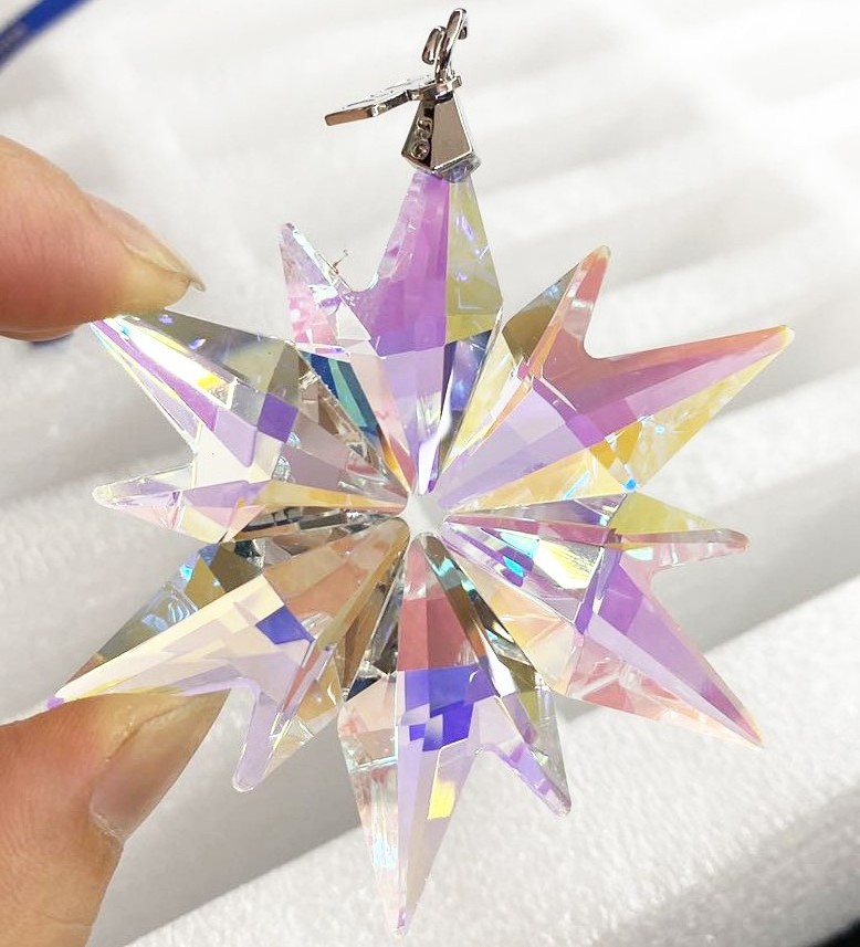 K9 Crystal Star Pendant  Christmas Ornament crystal snowflake