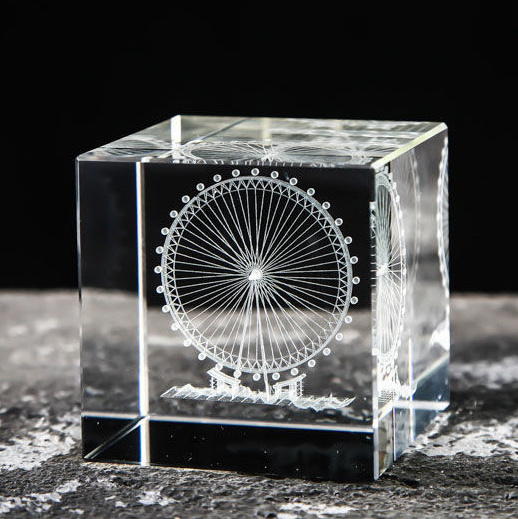 K9 crystal cube 3d laser crystal paperweight