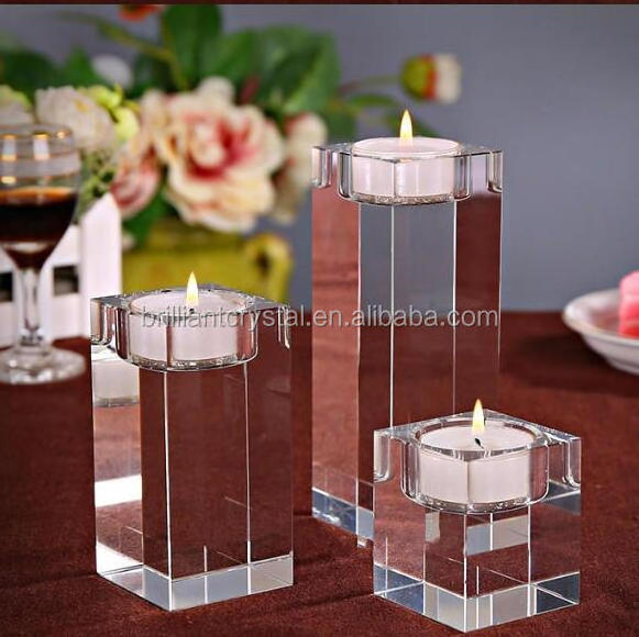 Europe k9 crystal Tealight candleHolders For Wedding Home Decor Candlestick table centerpieces