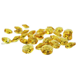 14mm  yellow crystal chandelier octagon suncather hanging garland  beads with two hole