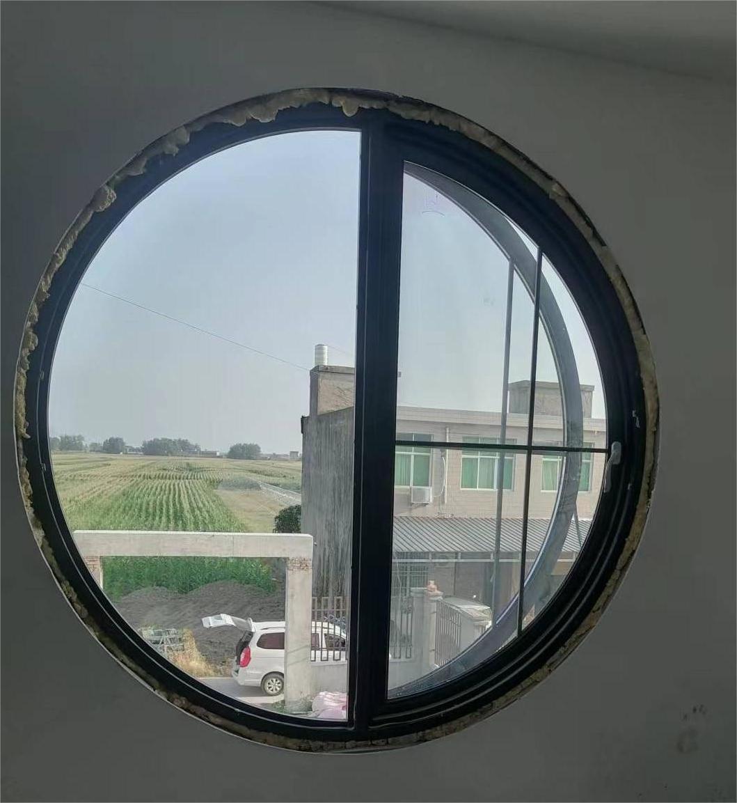 super slim narrow aluminium windows customized special design round arch triangle windows doors glass pivot window