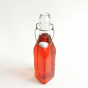 Wholesale 250ml 500m 1liter 1000ml square Swing Top Cheap Empty Amber Glass Beer Bottle