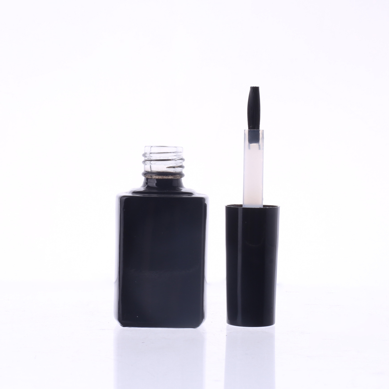 Glass Nail Polish Bottle 10ml 12ml 15ml Glossy Black Rectangle Square Oil Glass Nail Polish bottle