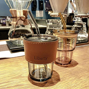 Custom Logo Bamboo Shape Glass Cup Mug Cute Travel Reusable Borosilicate Glass Tumbler With Straw