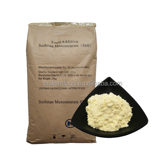 Sorbitan Monostearate E491 SMS Span60 For Cake Emulsifier And Yeast