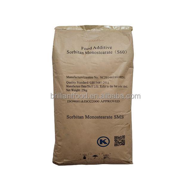 Sorbitan Monostearate E491 SMS Span60 For Cake Emulsifier And Yeast