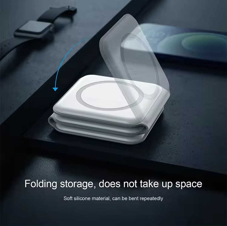 3 In 1 Magnetic Foldable Desk Phone Charger For phone Series 15w Fast Charging Wireless Charger