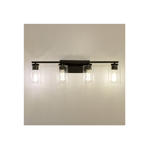 Best Demanded Modern Black Nordic Vanity Light with Clear Glass and Medium Base for Vanities at Wholesale Prices